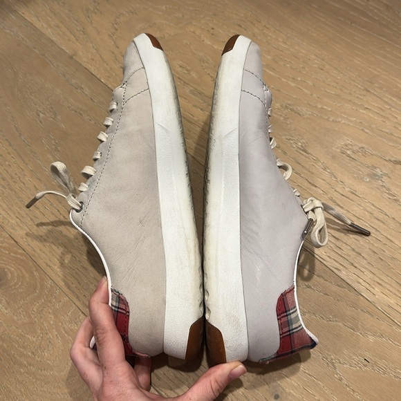 Cole Haan Tennis Fashion Sneaker Leather Plaid Lace Up Mens 8.5 Grandpro Gray - Picture 9 of 11